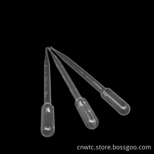 Lab Plastic Transfer Pipets with Pasteur Needle-Point Tips in Sterile Sizes: 0.2ml, 0.5ml, 3ml, 5ml, 10ml